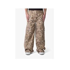 MNML void baggy cargo denim grass camo jeans sz 28